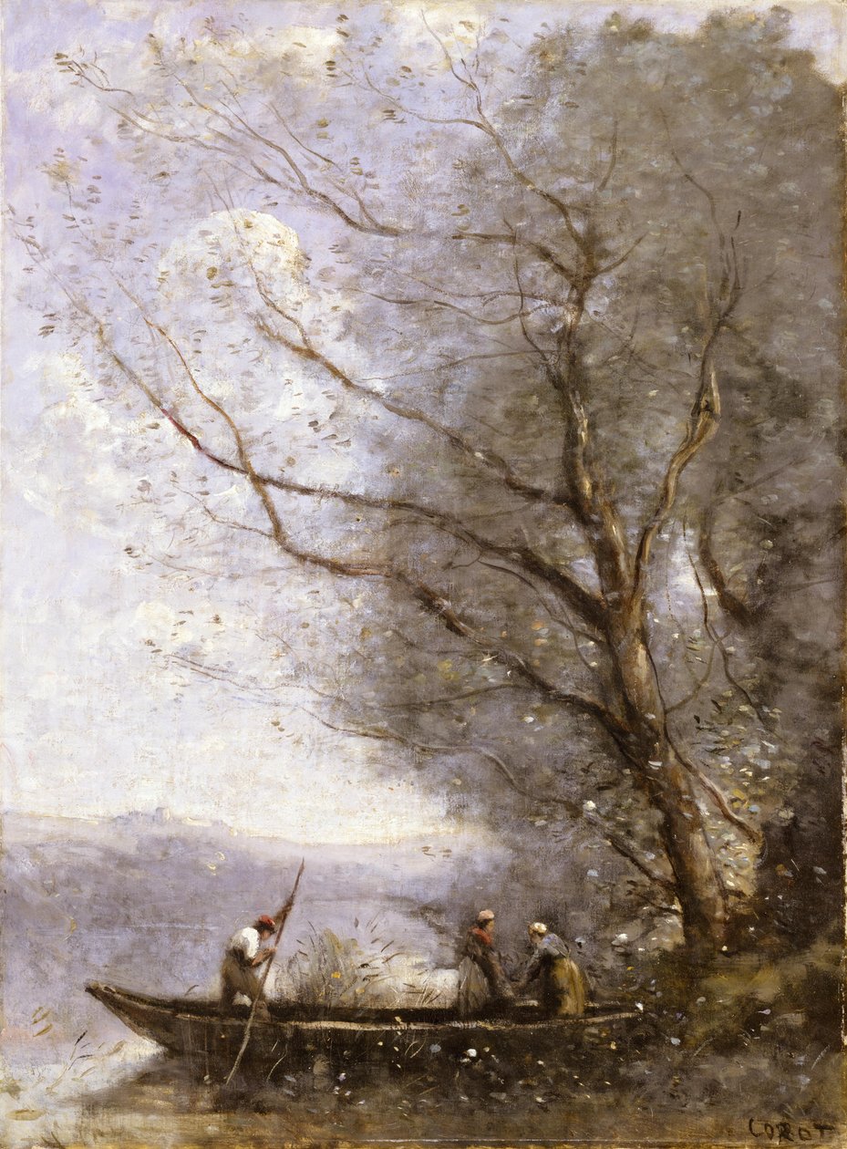 Ferryman av Jean Baptiste Camille Corot