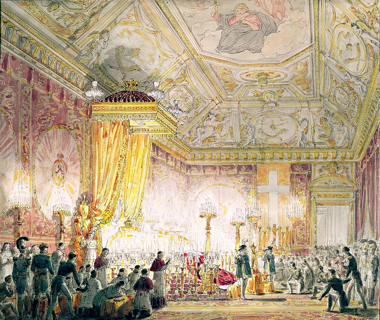 Kapellet for resten av Ludvig XVIII (1755-1824) ved Tuileriene av Jean Baptiste Isabey