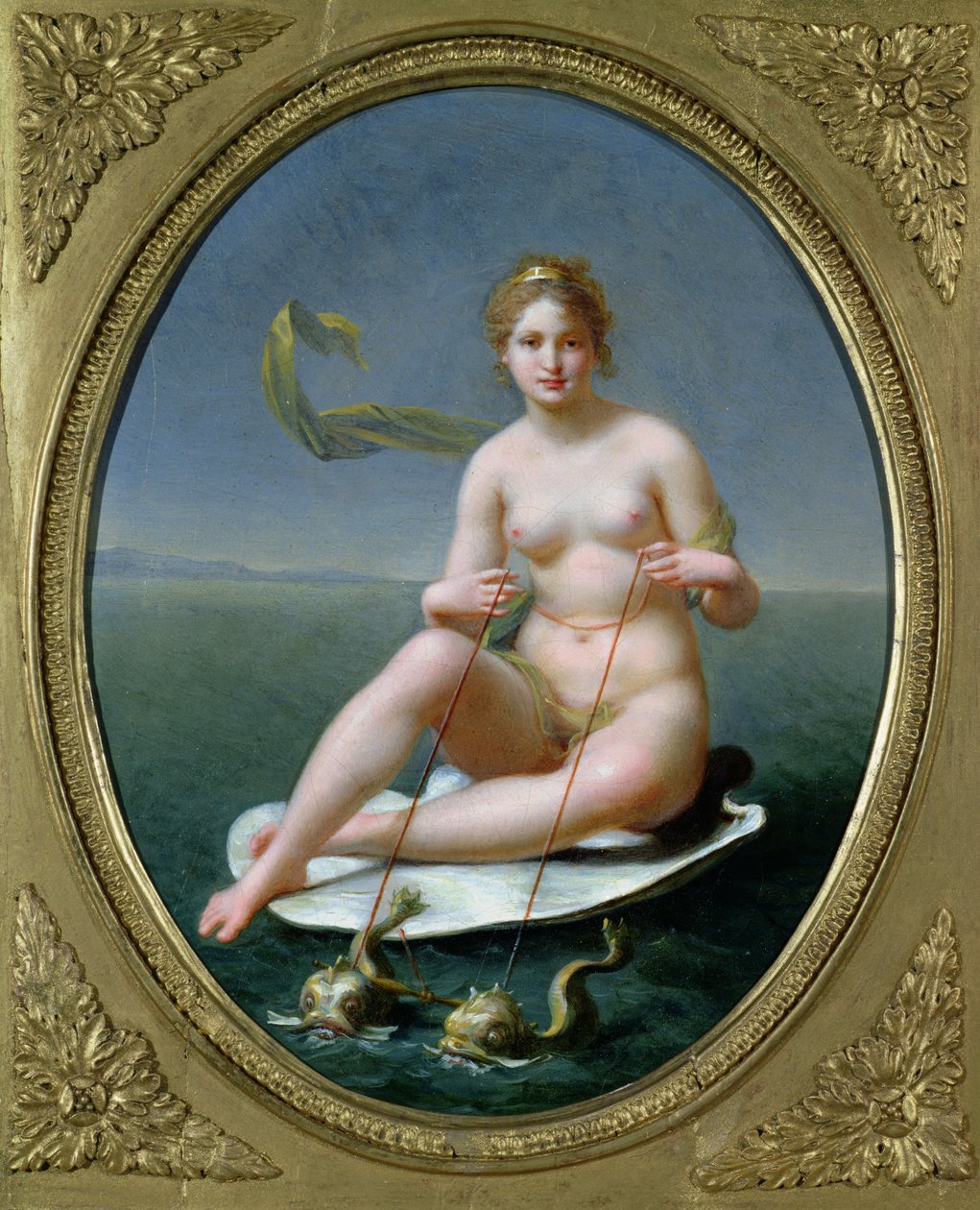 The Triumph of Amphitrite (olje på papir lagt på lerret) av Jean Baptiste Regnault