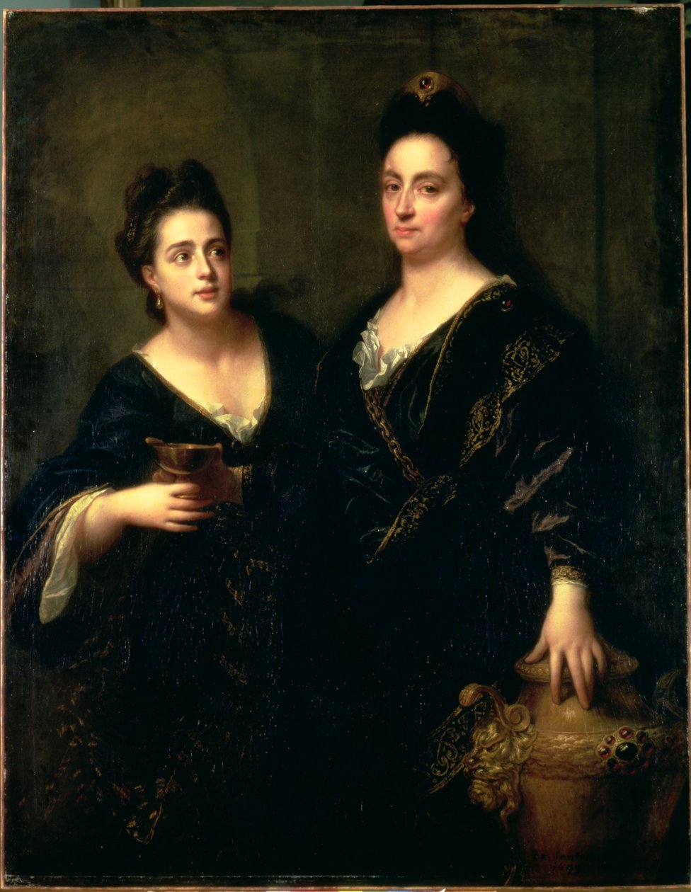 Portrett av to skuespillerinner, 1699 av Jean Baptiste Santerre