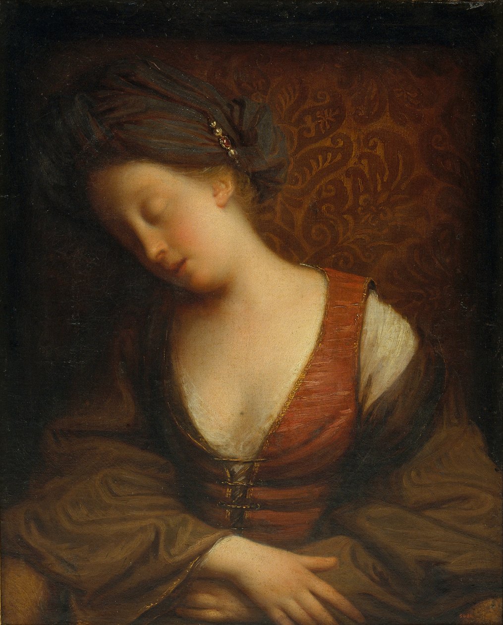 Ung kvinne sover av Jean Baptiste Santerre
