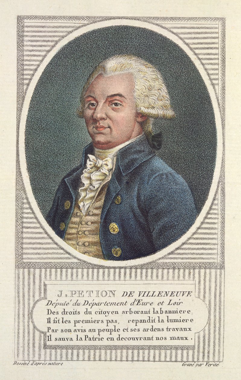 Jerome Petion de Villeneuve (1756–94) av Jean Baptiste Verite