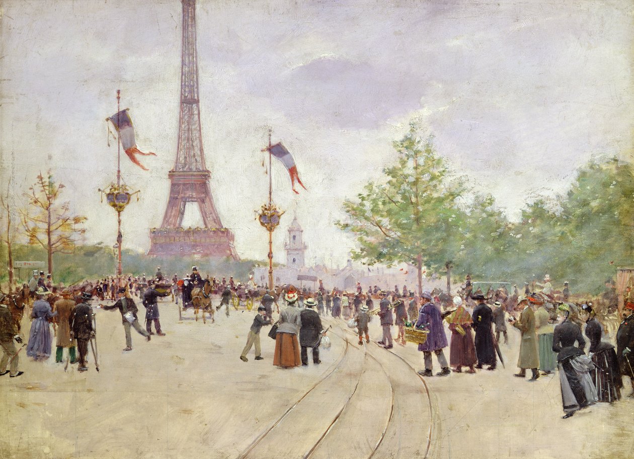 Inngang til Exposition Universelle, 1889 av Jean Beraud