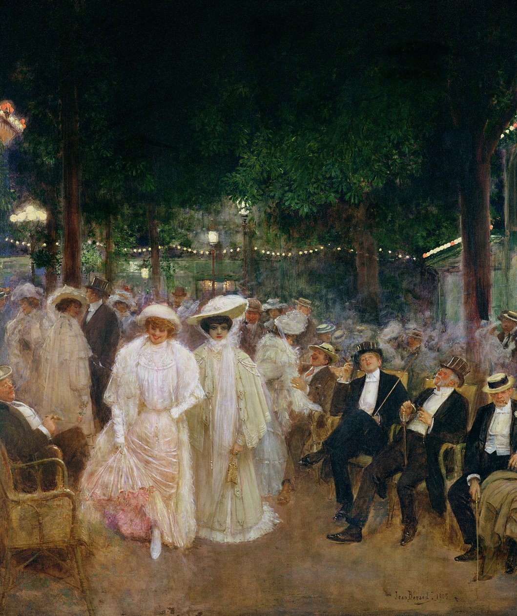 The Gardens of Paris, eller The Beautys of the Night, 1905 av Jean Beraud