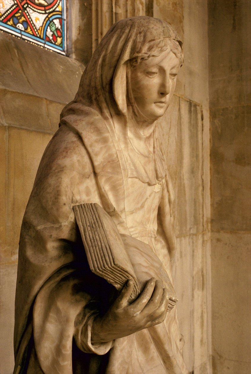 St. Anne og hennes datter Jomfru Maria, detalj av St. Anne-marmor, se også 248122 og 248123 av Jean Bullant