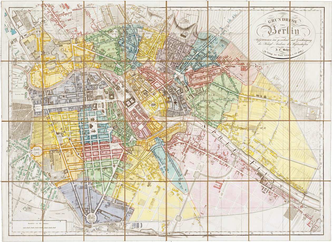 Planløsning av Berlin Tatt og tegnet med tillatelse fra Königl. Academy of Sciences av JC Selter. av Jean Chrétien Selter