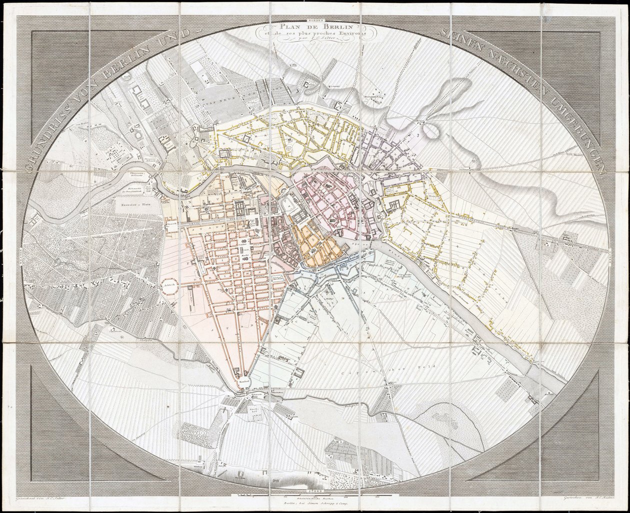 Planløsning av Berlin og dens umiddelbare omgivelser av Jean Chrétien Selter