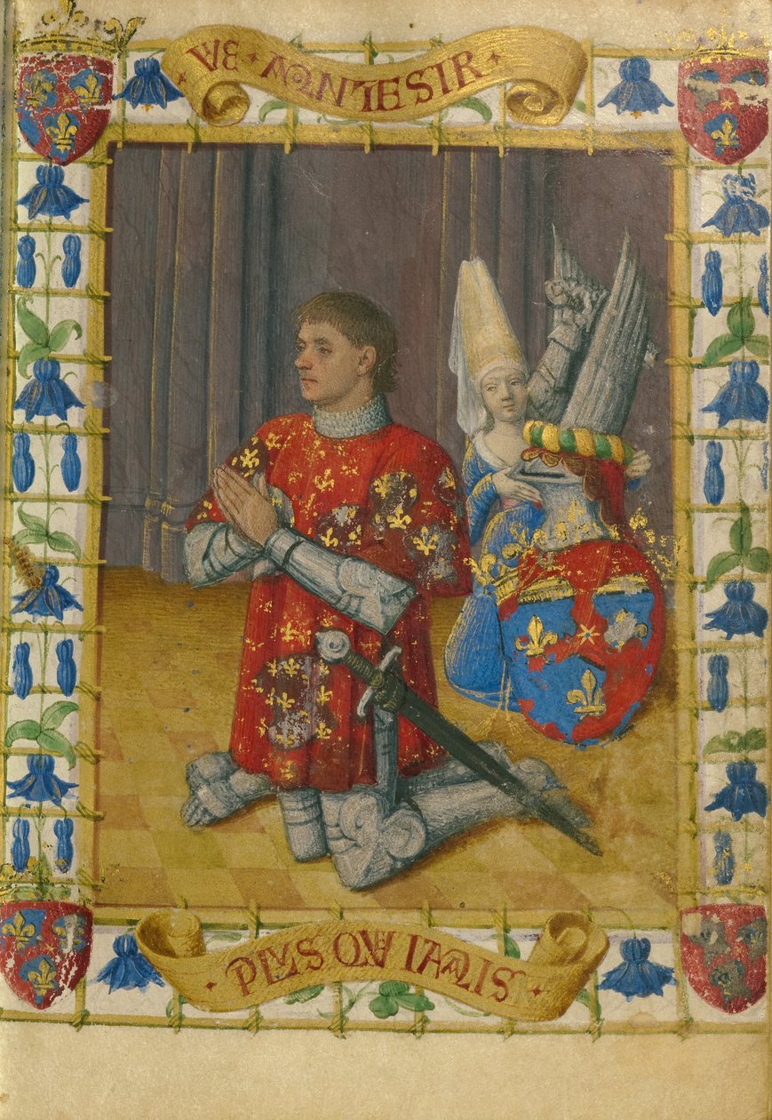 Simon de Varie Kneeling in Prayer av Jean Fouquet