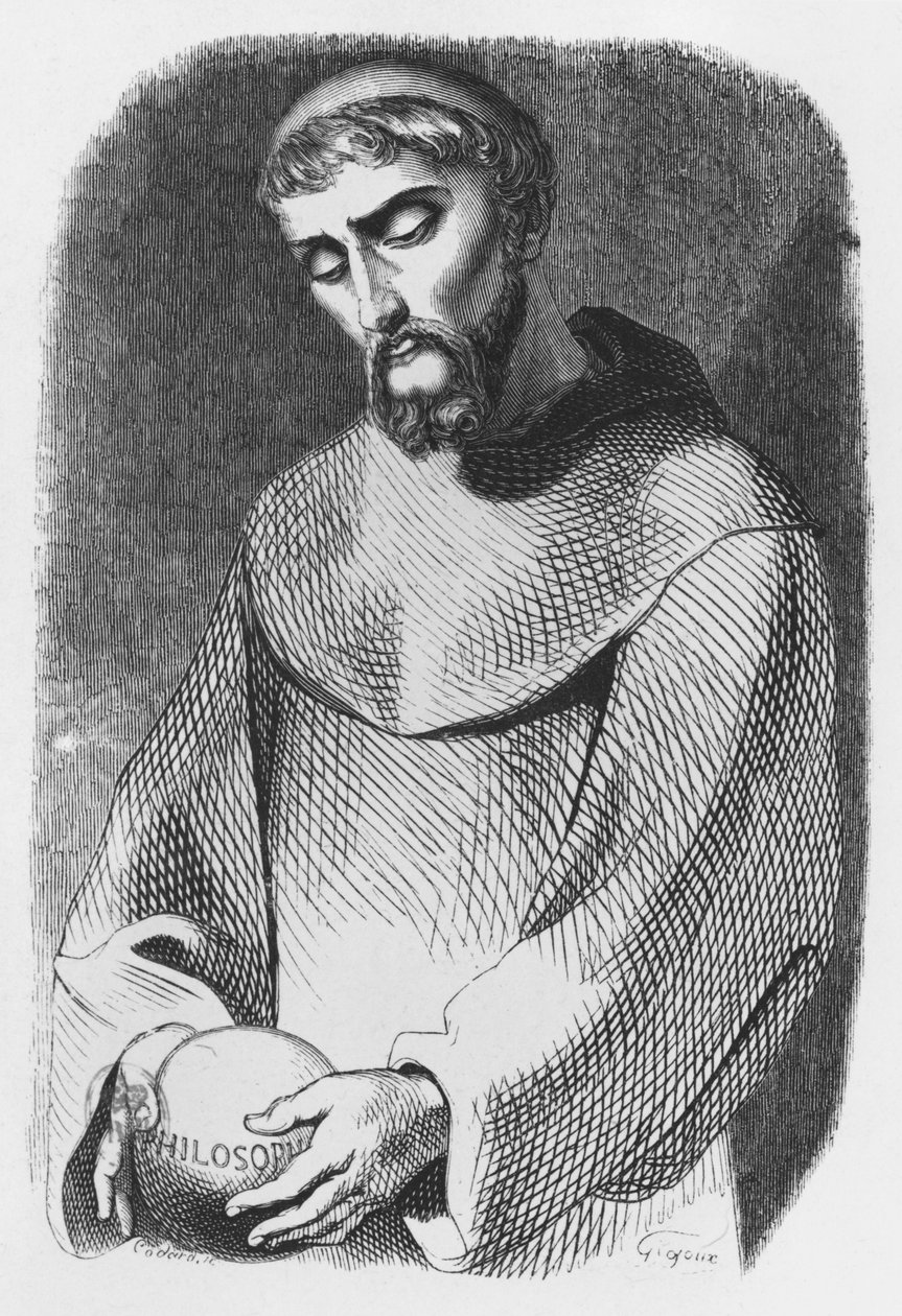 Abelard som munk i Saint-Gildas-de-Rhuys, illustrasjon fra 