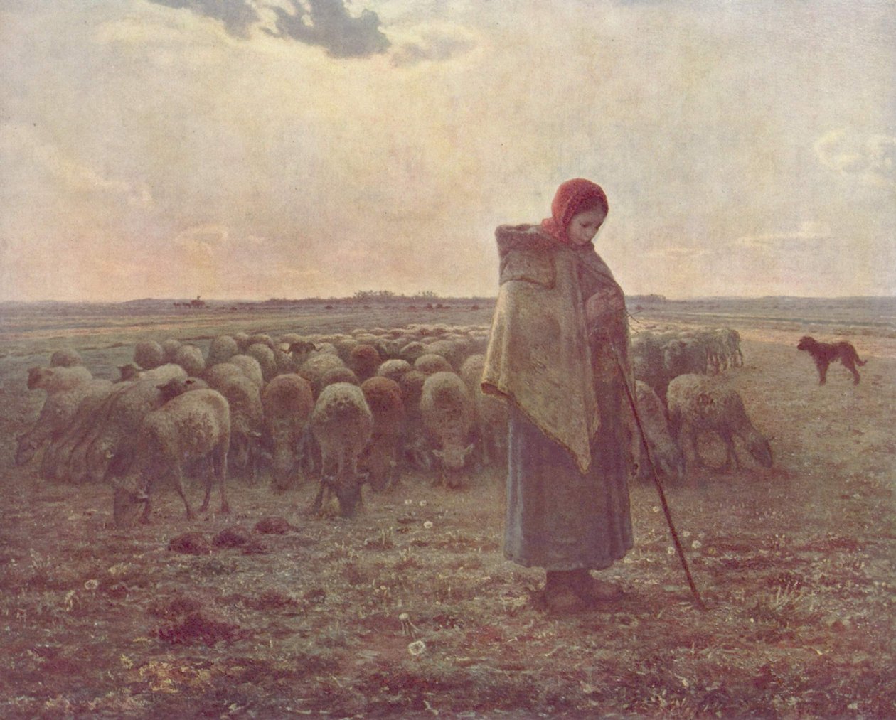 Jenta passer på sauene av Jean Francois Millet