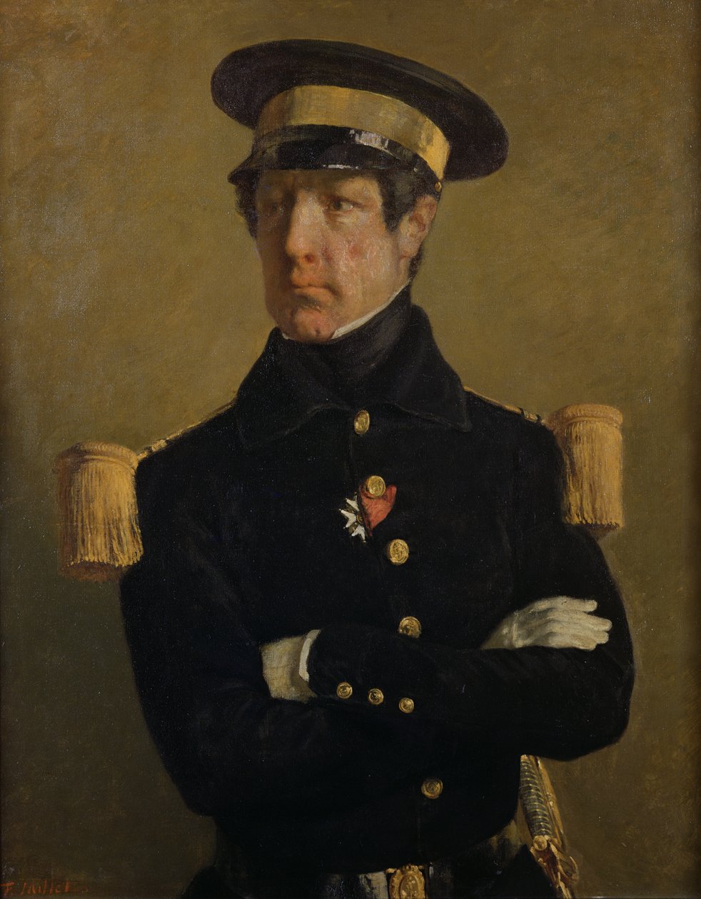 Pierre Claude Aimable Gachot, sjøløytnant, ca. 1845 av Jean Francois Millet