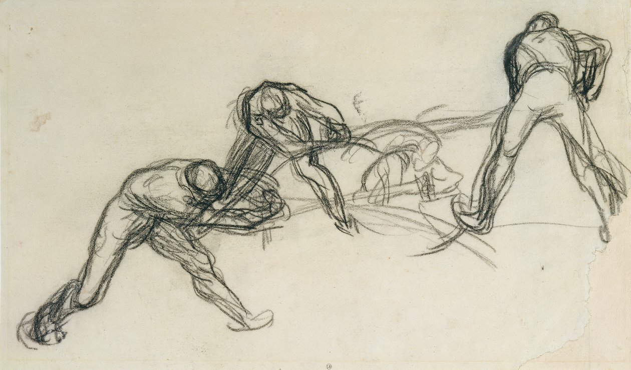 The Pit Sawyers (kritt på papir) av Jean Francois Millet
