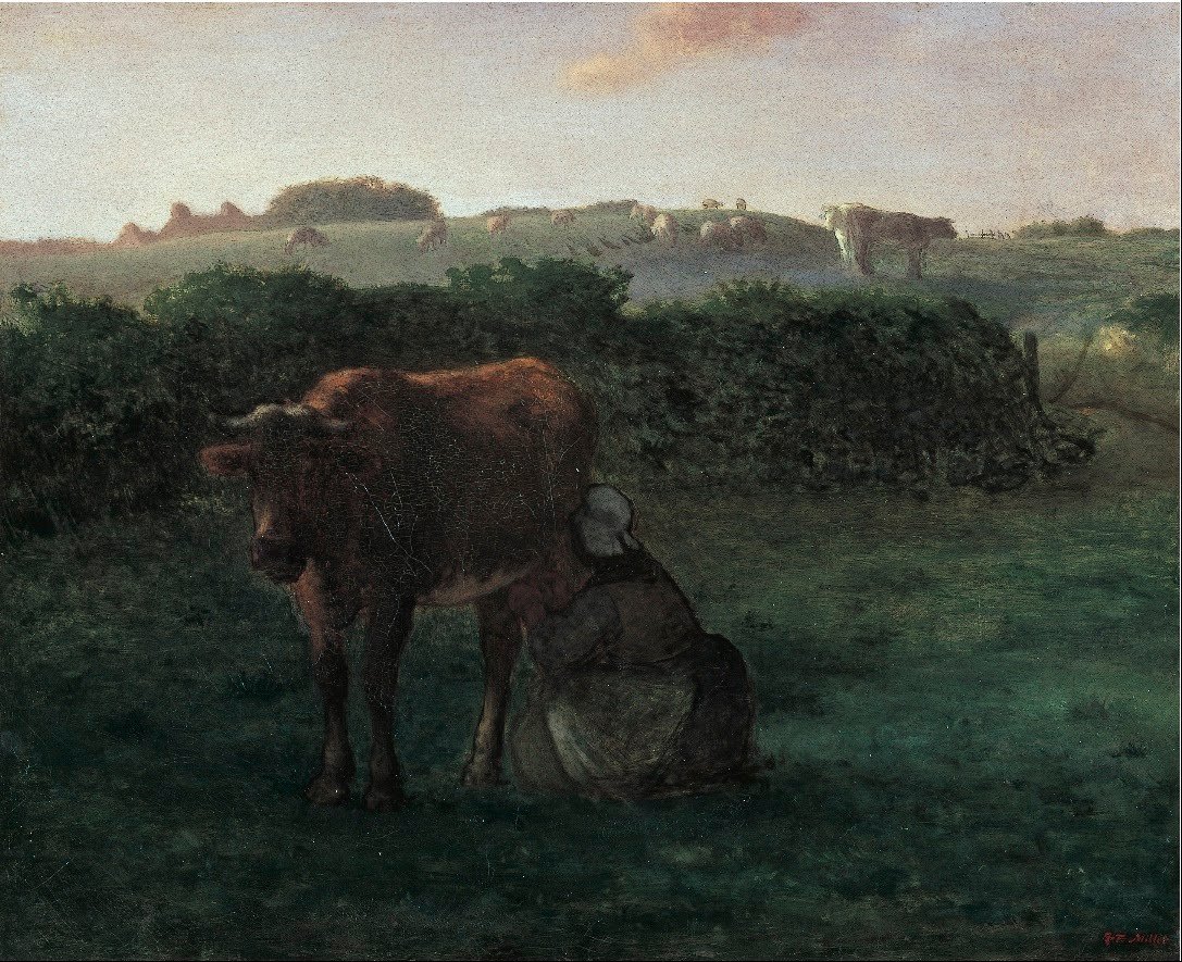 Kvinne som melker en ku av Jean Francois Millet