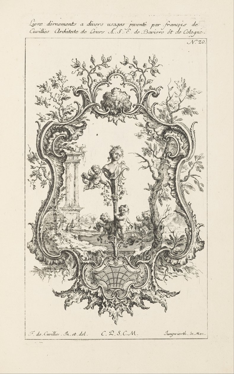 Design for Cartouche av Jean François Cuvilliés