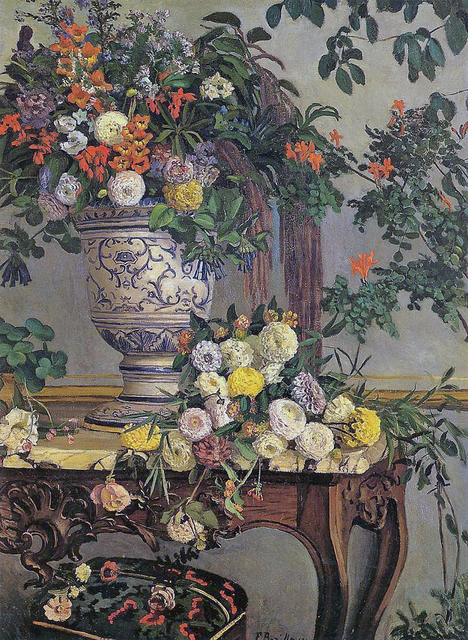 Blomster, 1868 av Jean Frederic Bazille