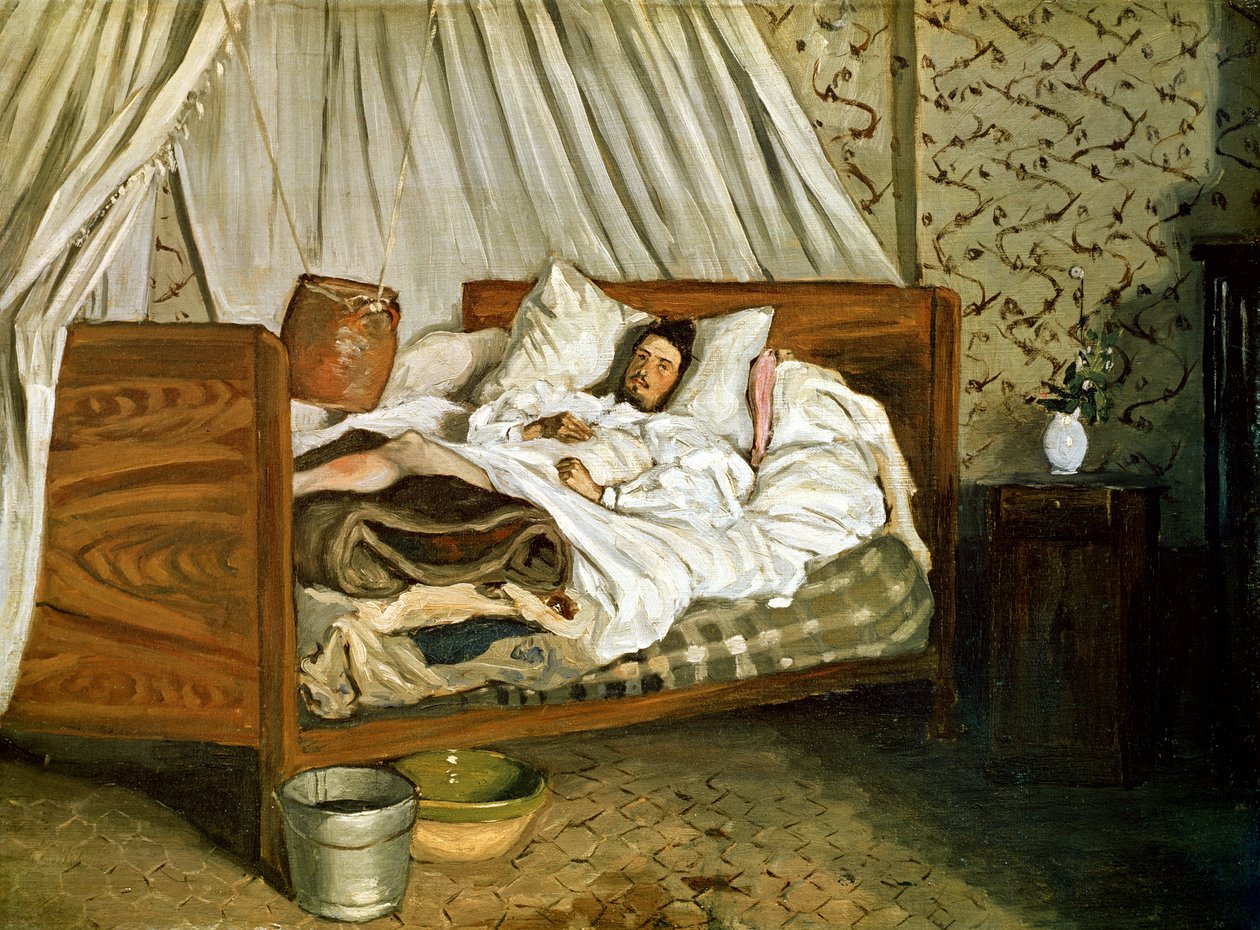 Den improviserte ambulansen, maleren Monet såret ved Chailly-en-Biere, 1865 av Jean Frederic Bazille