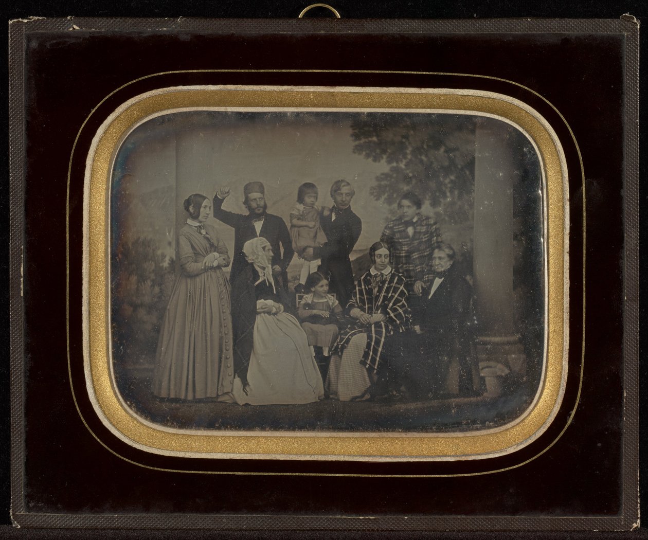 (Gruppeportrett av ni medlemmer av Circle of Eynard-Lullin) av Jean Gabriel Eynard