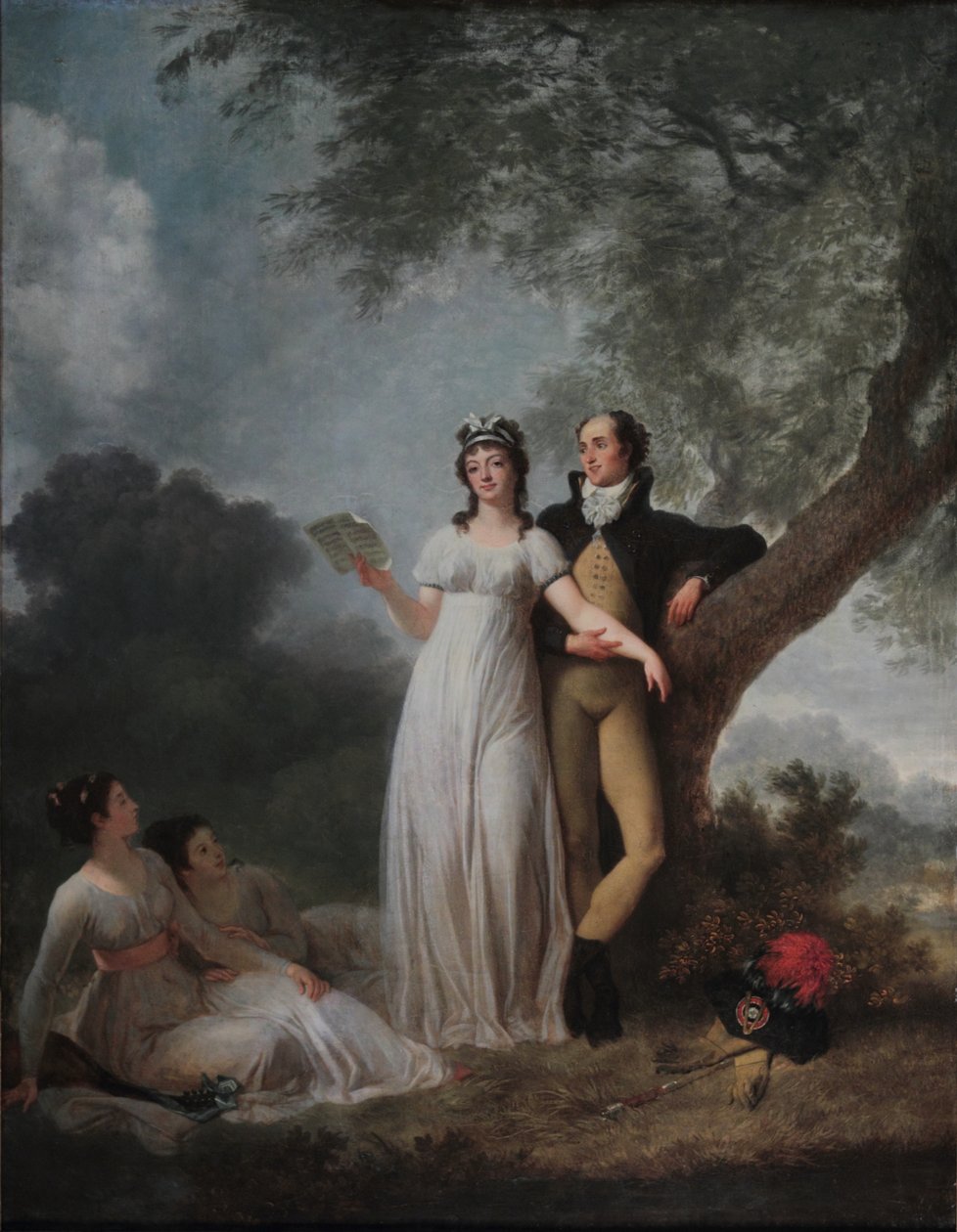 Fire tegn i en park av Jean Honore Fragonard