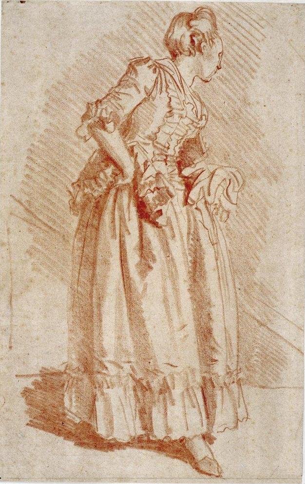 Studie av en kvinneskikkelse av Jean Honore Fragonard