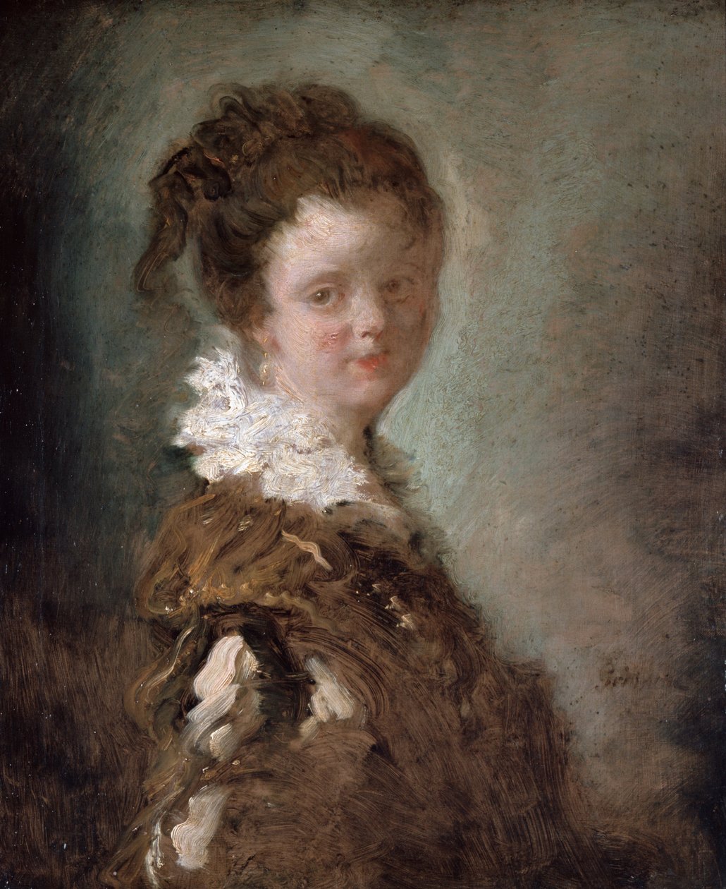 Ung kvinne av Jean Honore Fragonard