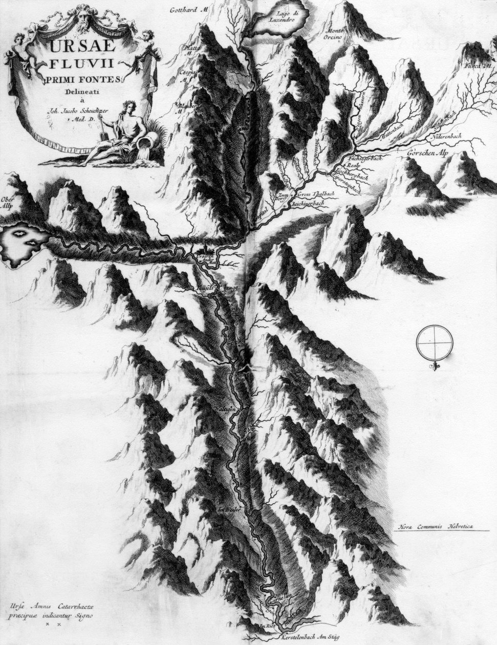 De opprinnelige kildene til Bear River, ca. 1721 av Jean Jacques Scheuchzer