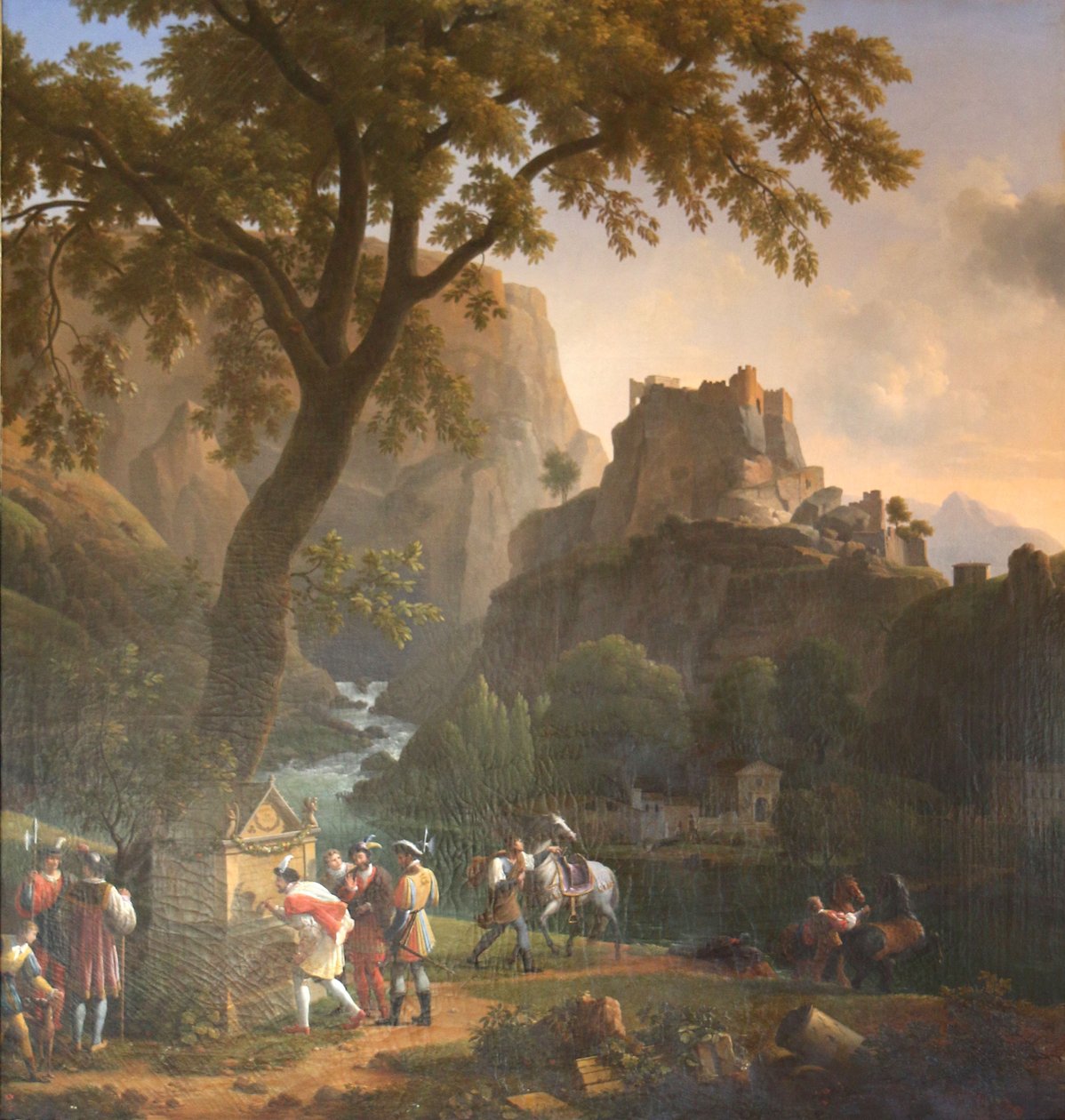 François I ved fontenen i Vaucluse av Jean Joseph Xavier Bidauld
