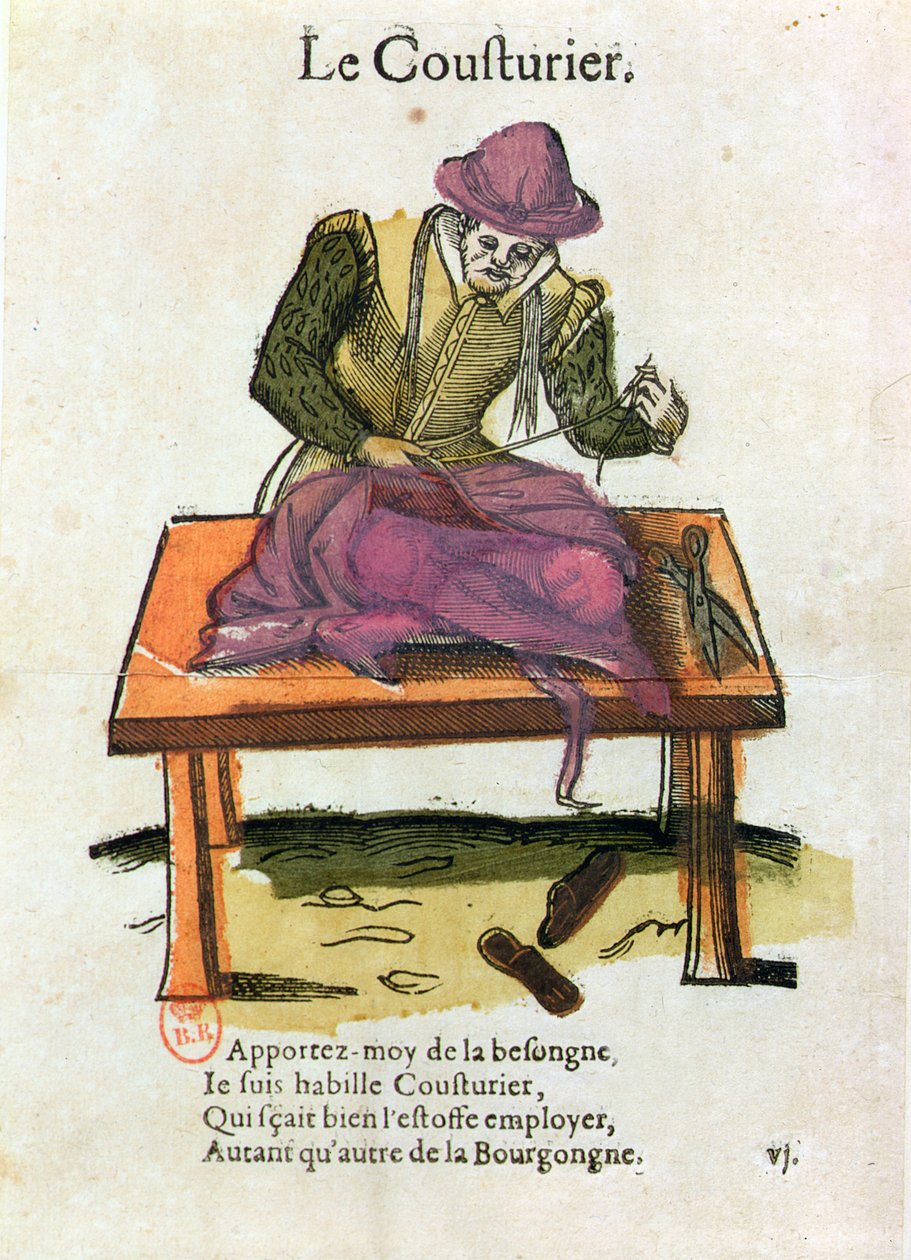 Skredderen (fargegravering) av Jean Leclerc