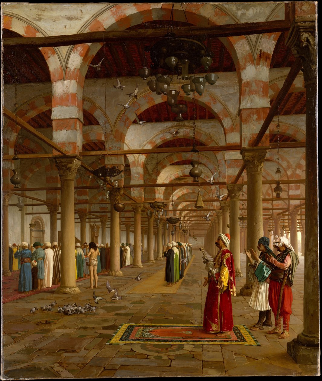 Bønn i moskeen av Jean Leon Gerome