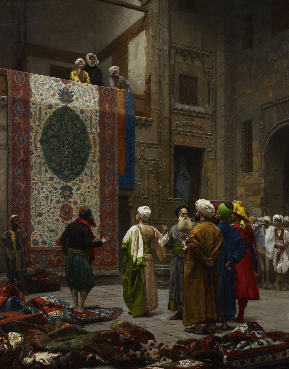 Teppeforhandleren / Teppekjøpmannen i Kairo av Jean Leon Gerome