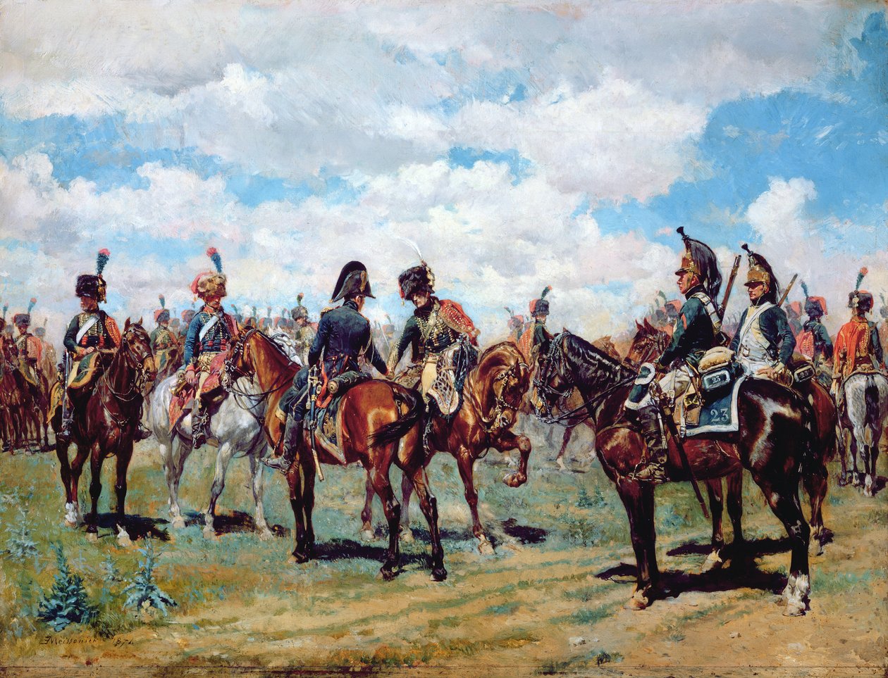 Soldater til hest av Jean Louis Ernest Meissonier