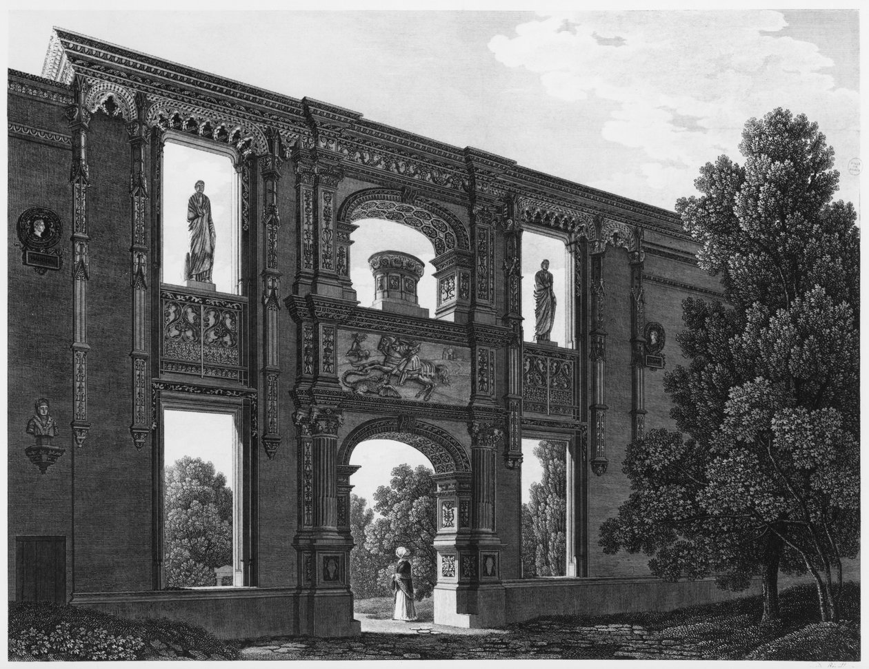 Arch of Gaillon, Musee des Monuments Francais, Paris, illustrasjon fra 