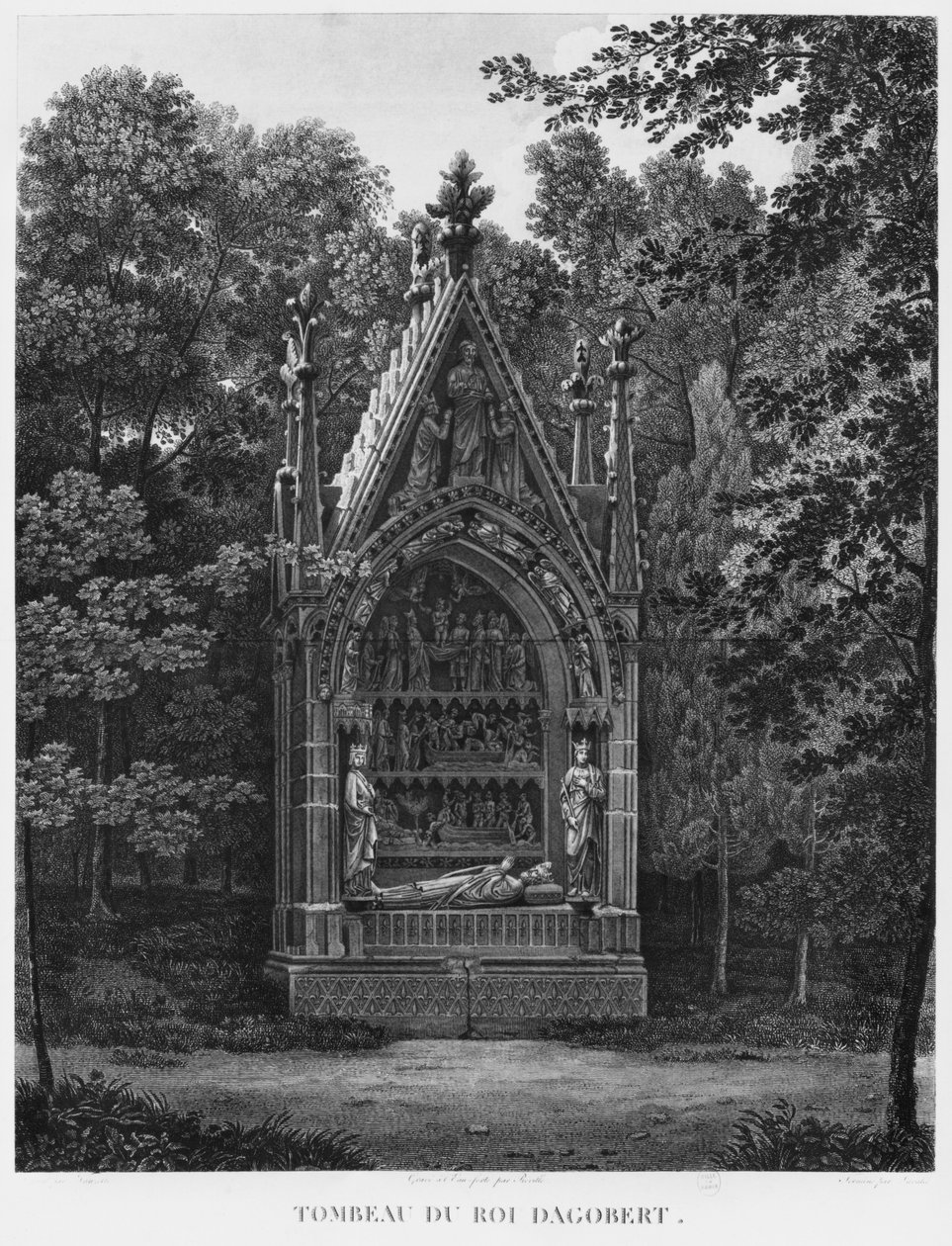 Kong Dagoberts grav, Musee des Monuments Francais, Paris, illustrasjon fra 