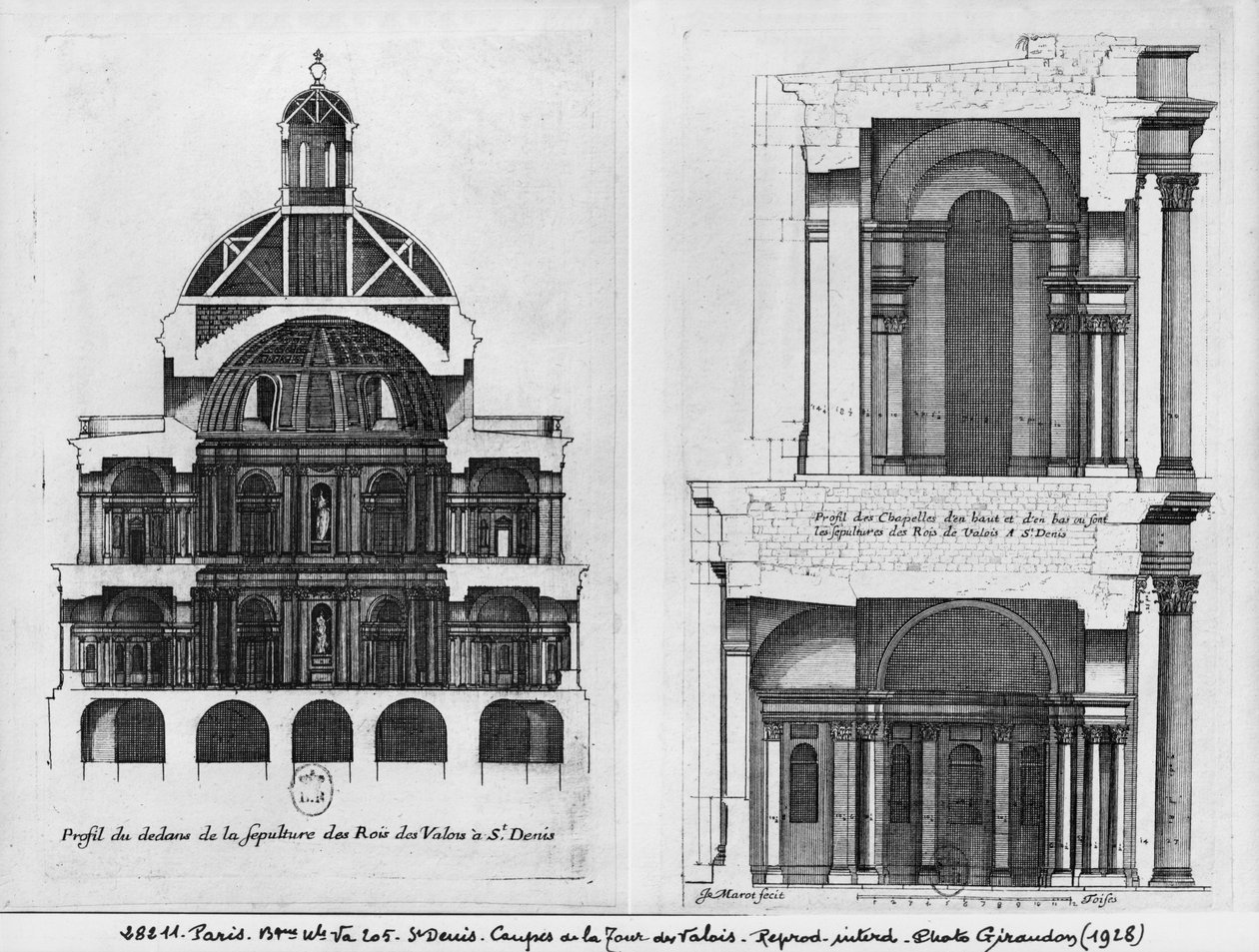 Basilica Saint-Denis, Valois Tower, ca. 1655 (se også 414688, 414690) av Jean Marot