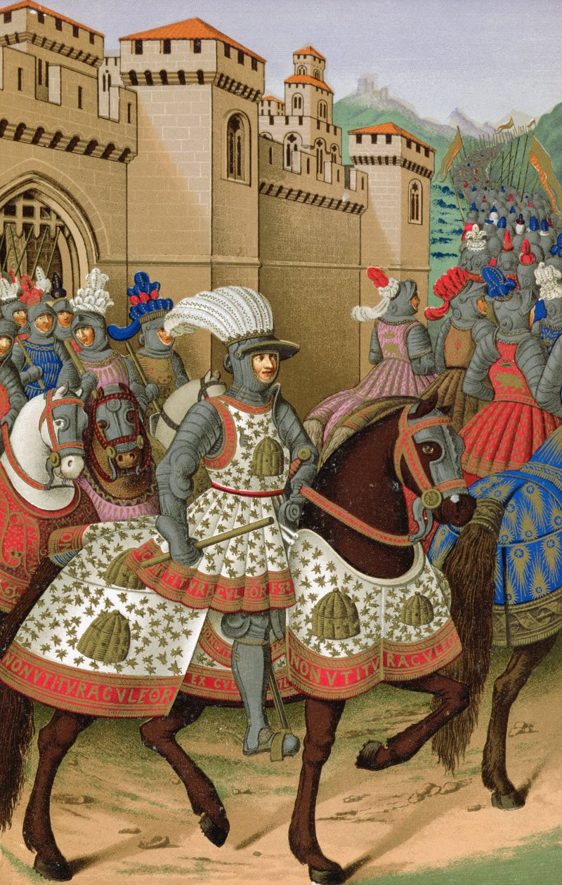Ludvig XII (1462-1515) forlot Alexandria den 24. april 1507 for å tukte byen Genova av Jean Marot