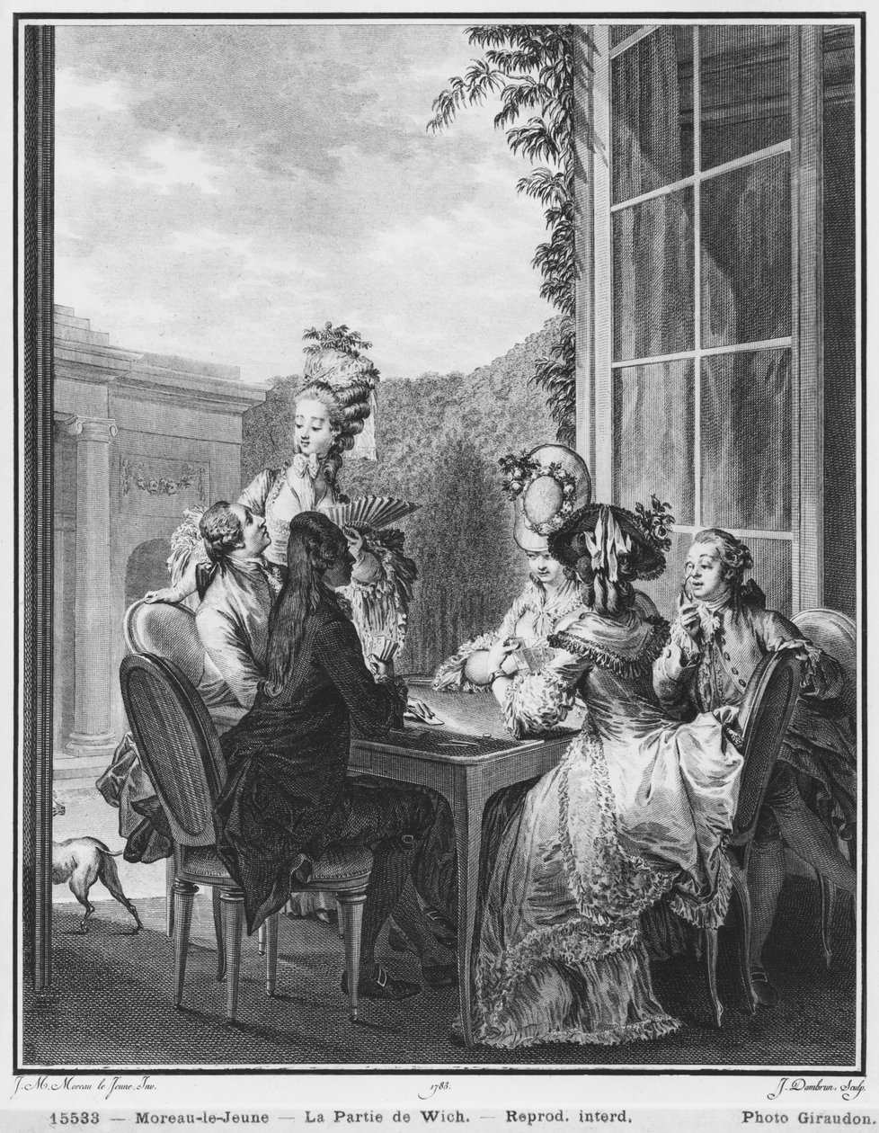 Whist-partiet, gravert av Jean Dambrun (1741-etter 1808) 1783 av Jean Michel the Younger Moreau