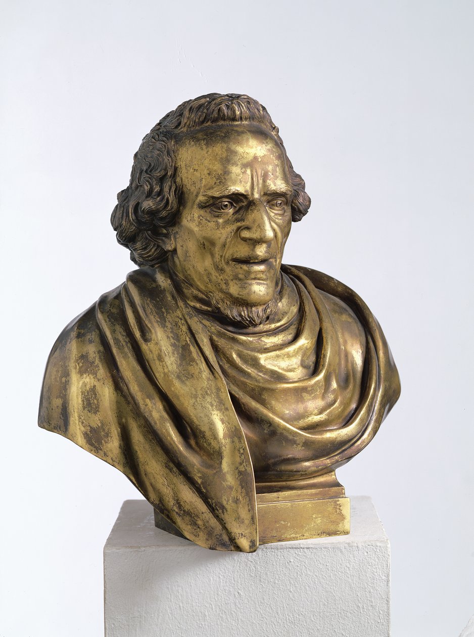 Portrett av Moses Mendelssohn (1729–86), 1785 (bronse) av Jean Pierre Antoine Tassaert