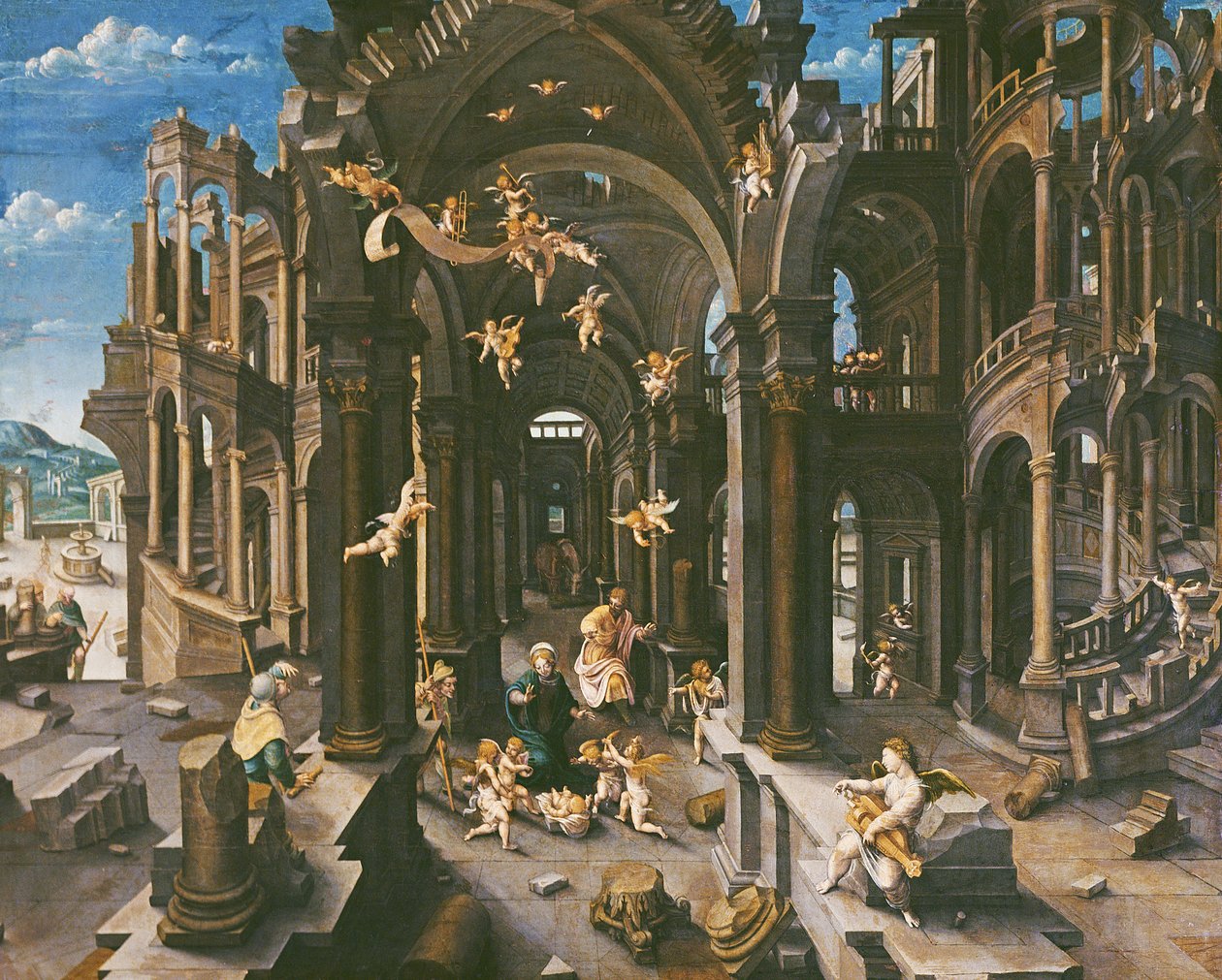 Tilbedelse av hyrdene av Jean de Gourmont