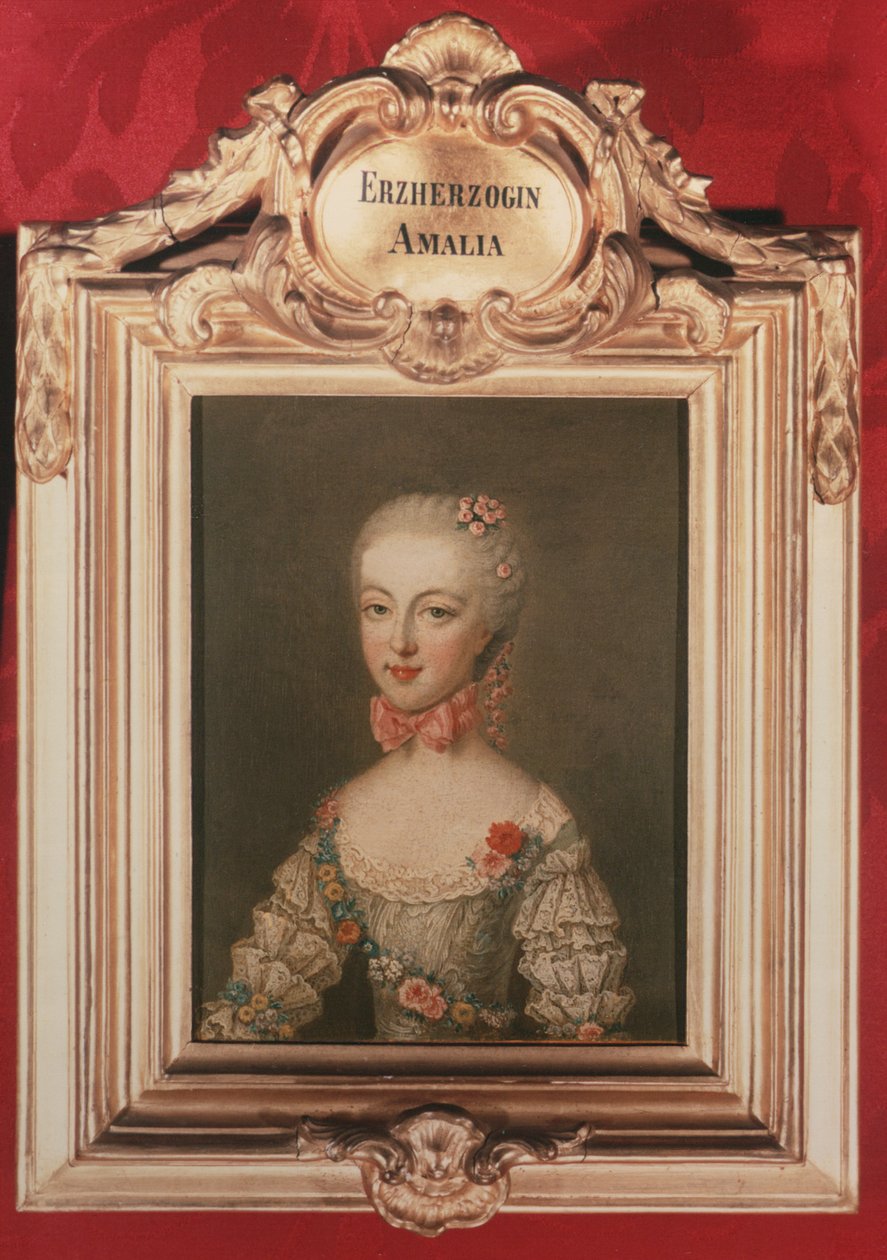 Erkehertuginne Maria Amalia (1746-1804) datter av keiser Frans I (1708-65) og keiserinne Maria Theresia av Østerrike (1717-80) 1762 av Jean Étienne Liotard