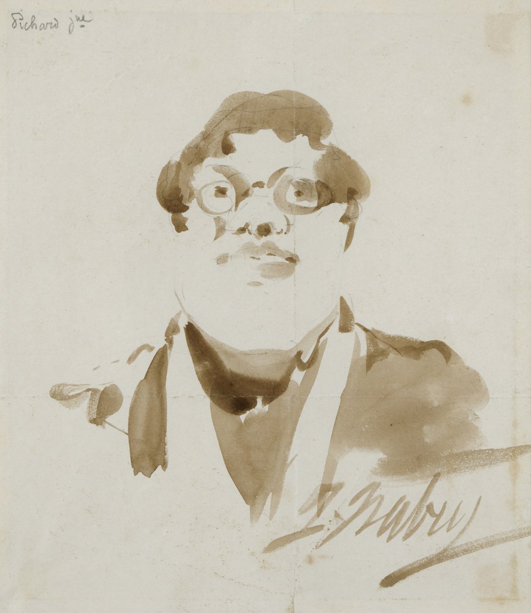 Portrett av Pichard (blekk på papir) av Jean Baptiste Isabey
