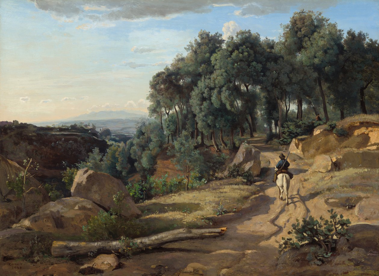 En utsikt nær Volterra av Jean Baptiste Camille Corot