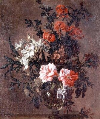 Stilleben, liljer og andre blomster av Jean Baptiste Monnoyer