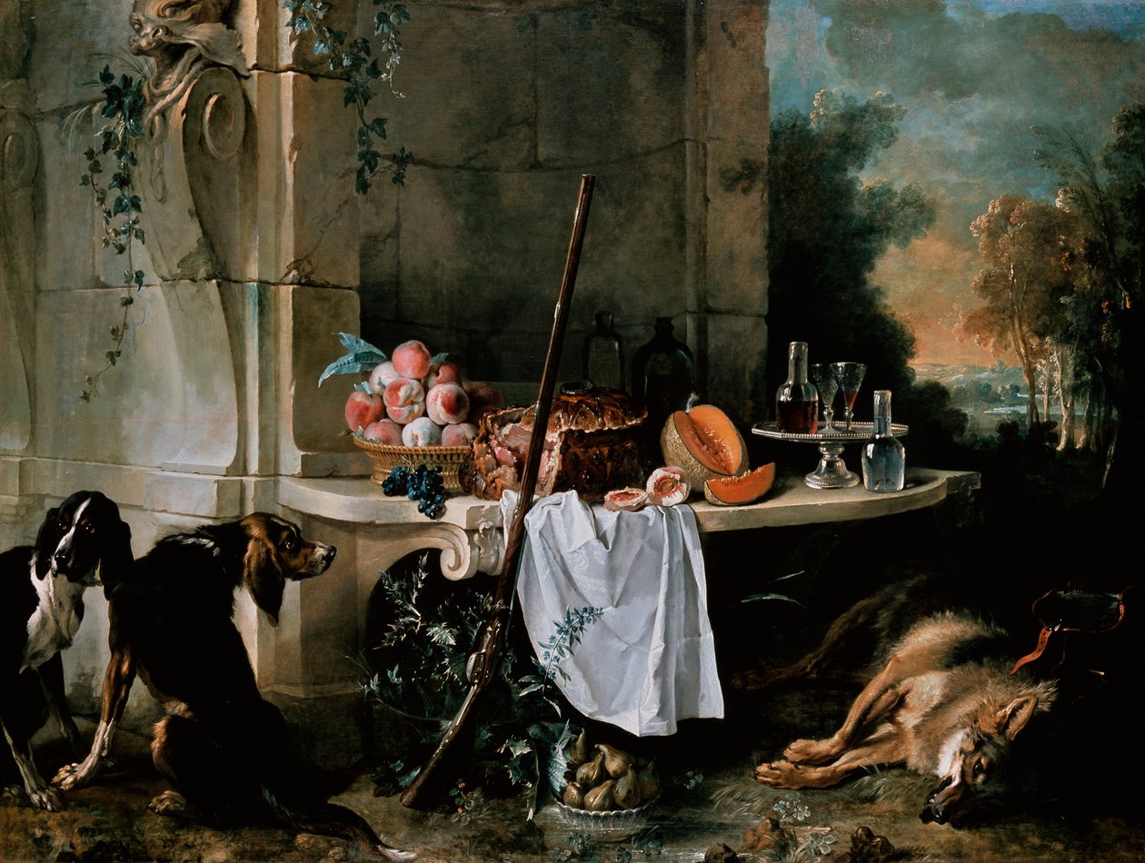 Død ulv av Jean Baptiste Oudry