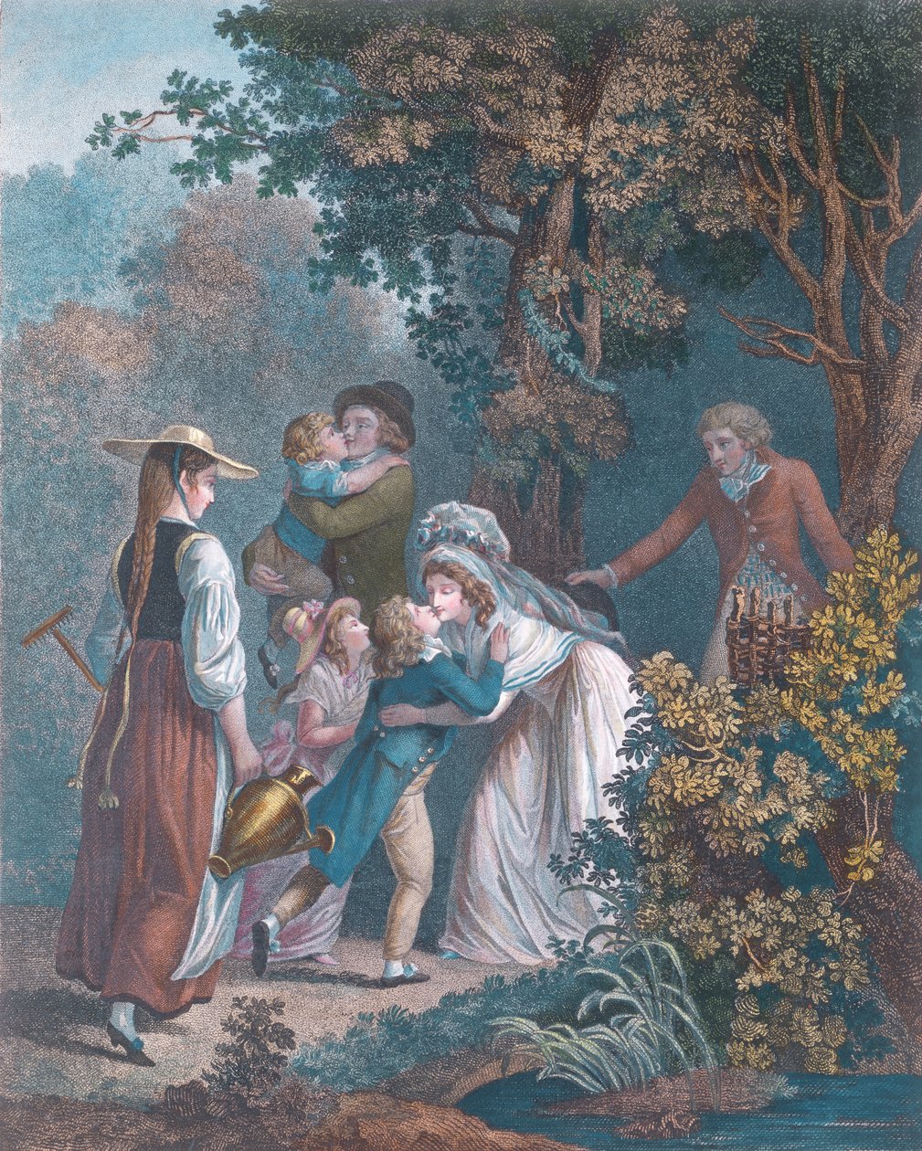 Elysium, gravert av Augustin Le Grand av Jean Frederic Schall