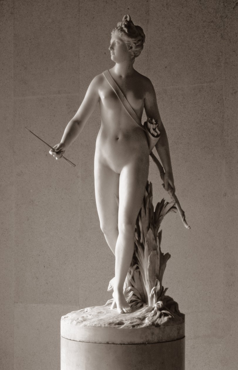 Diana the Huntress, 1780 (marmor) av Jean Antoine Houdon