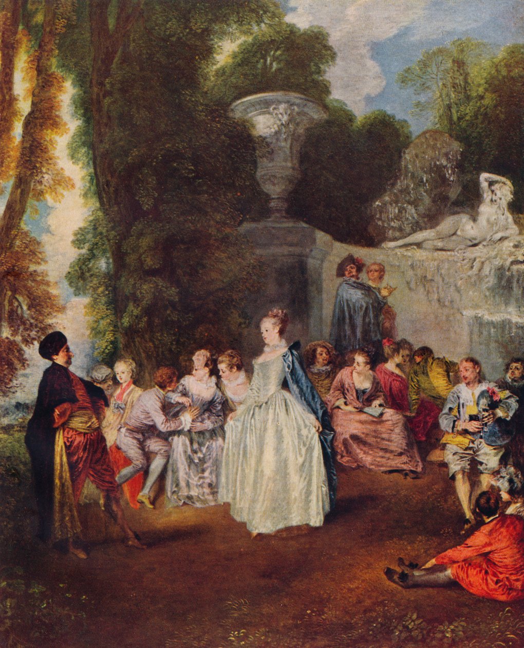 Fetes Venitiennes, c1718, 1938 av Jean Antoine Watteau