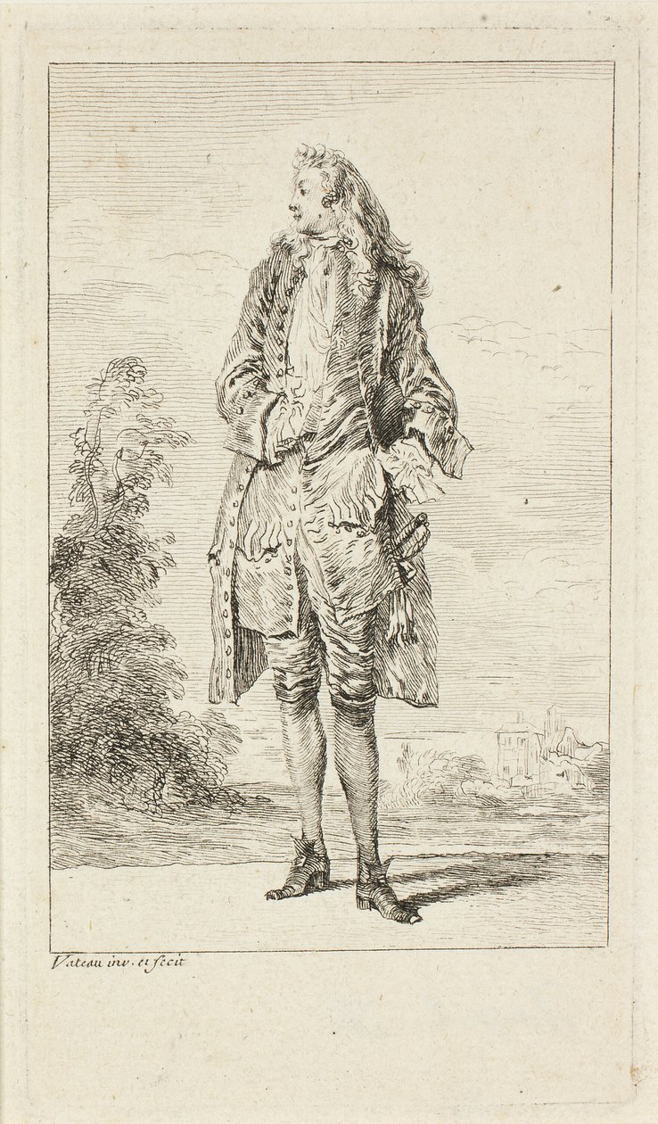 Modusfigurer av Jean Antoine Watteau