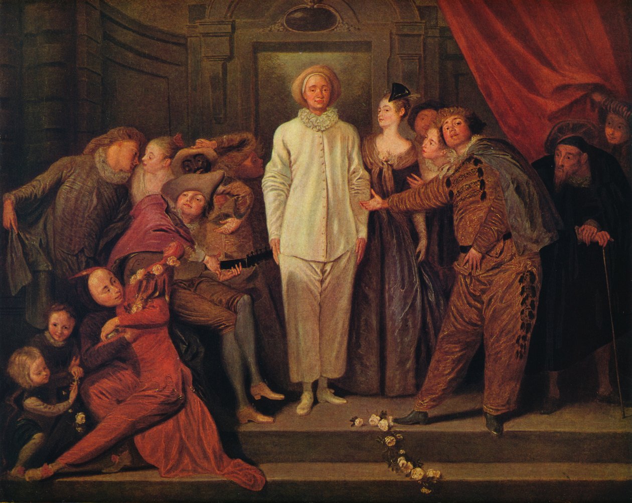 Italienske komikere, c1720 av Jean Antoine Watteau