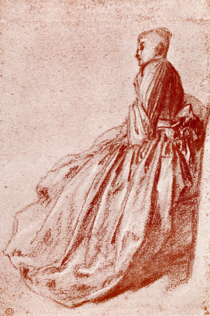 Studie av en ung kvinne, 1913 av Jean Antoine Watteau