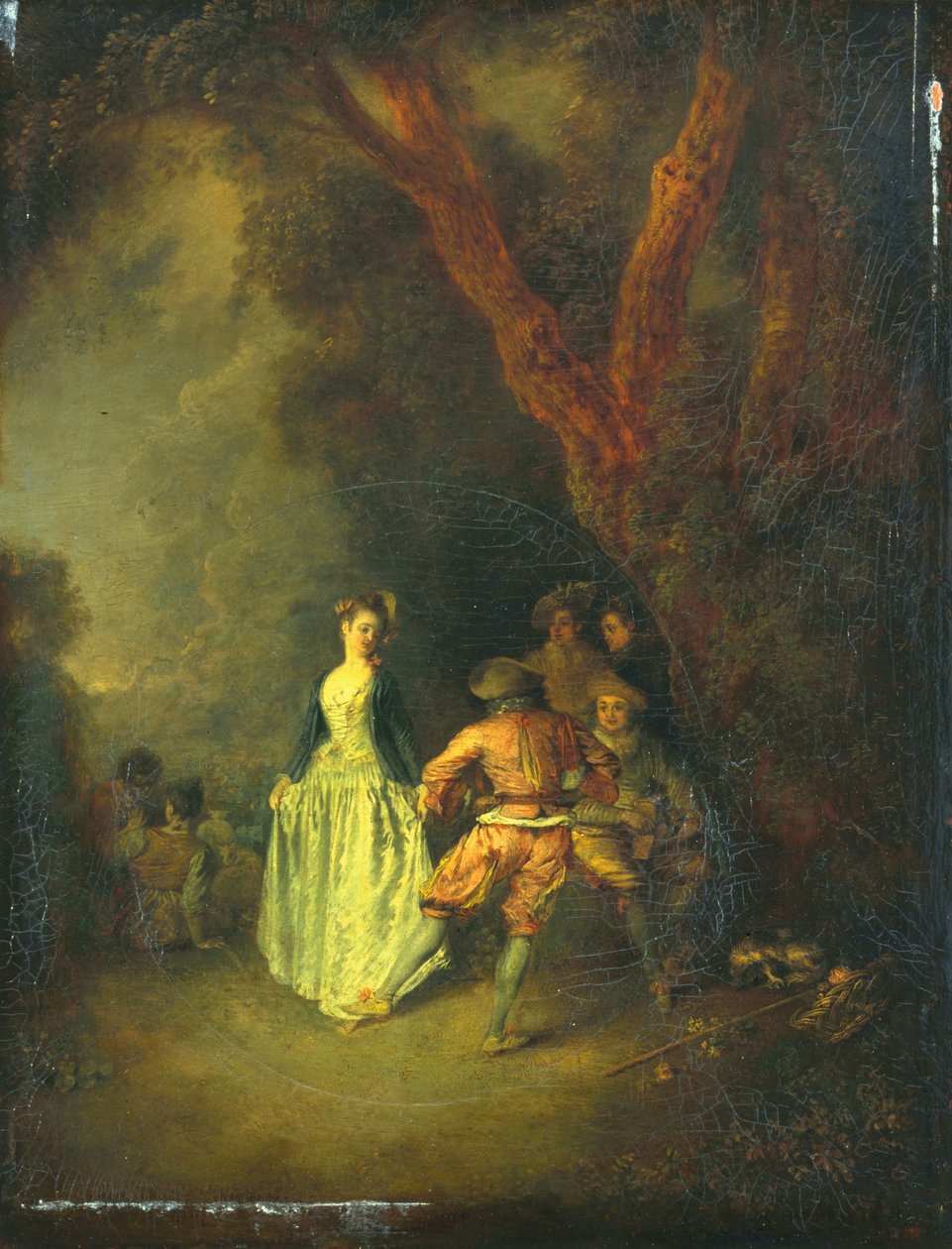 Landsdansen, ca. 1711 av Jean Antoine Watteau