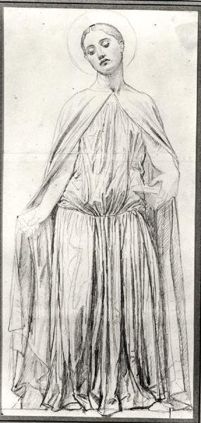 St. Adelaide, 1842 (grafitt) av Jean Auguste Dominique Ingres